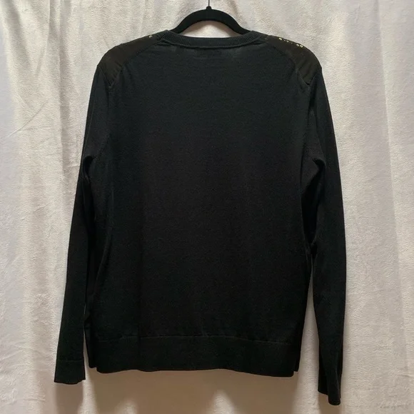 Ted Baker Black Gold Sequin Crew Neck Top 3 - Picture 6 of 6